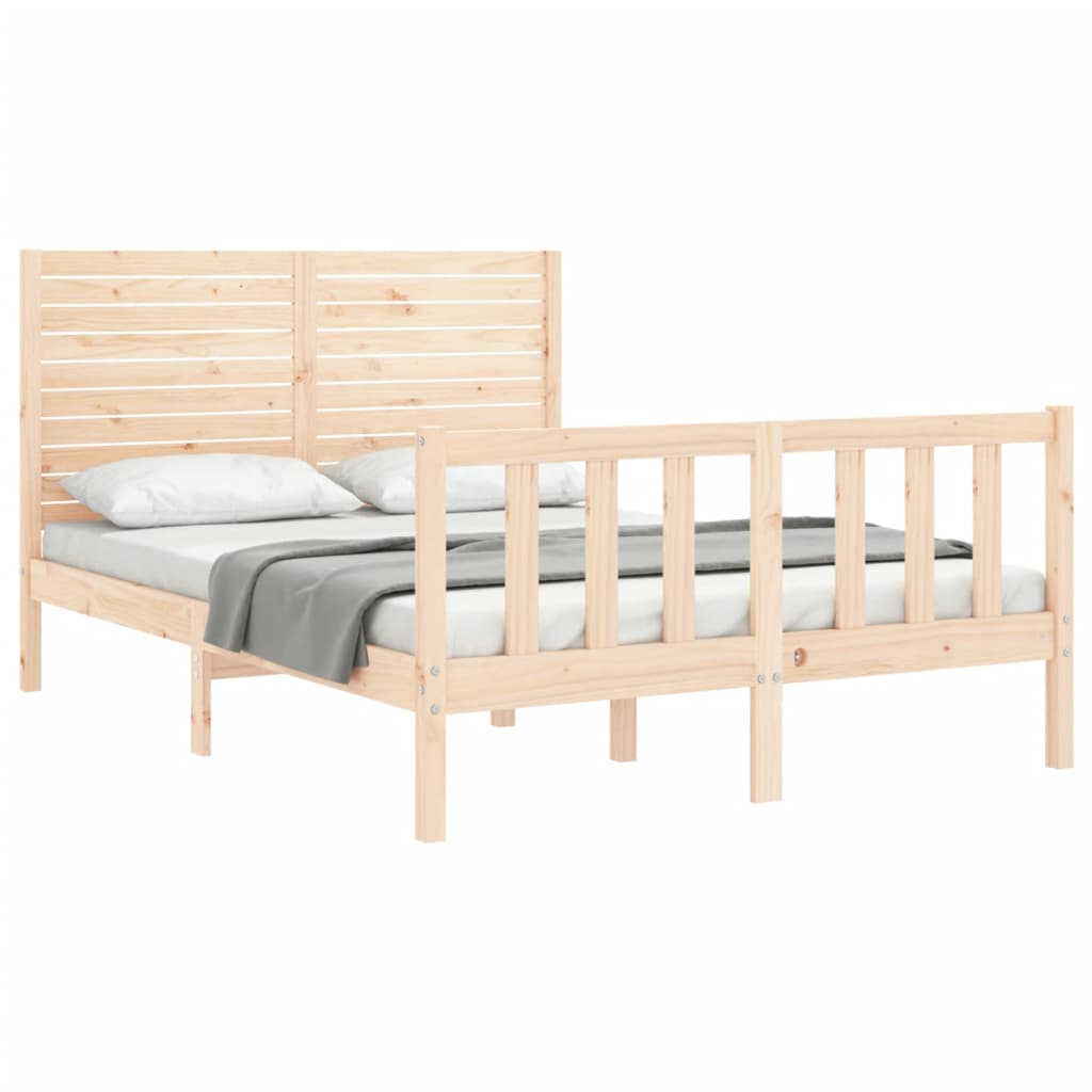 Bed Frame without Mattress 120x200 cm Solid Wood Pine