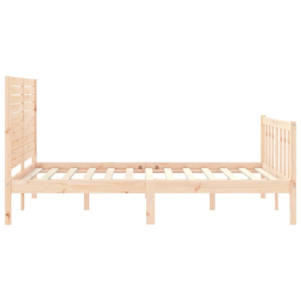 Bed Frame without Mattress 120x200 cm Solid Wood Pine