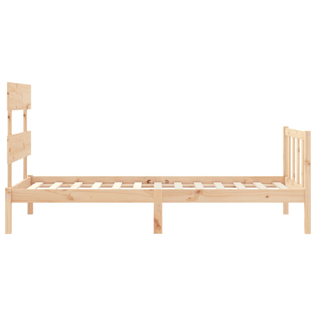 Bed Frame without Mattress Single Solid Wood Pine