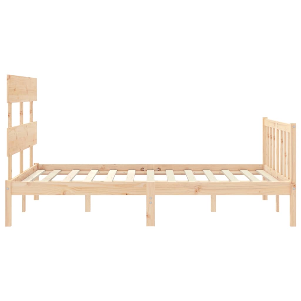 Bed Frame without Mattress 140x190 cm Solid Wood Pine