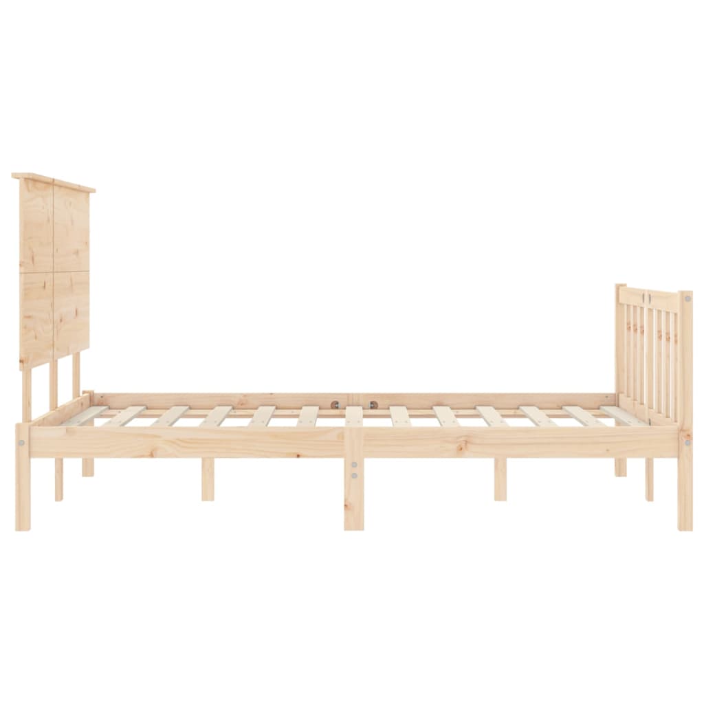 Bed Frame without Mattress 140x190 cm Solid Wood Pine