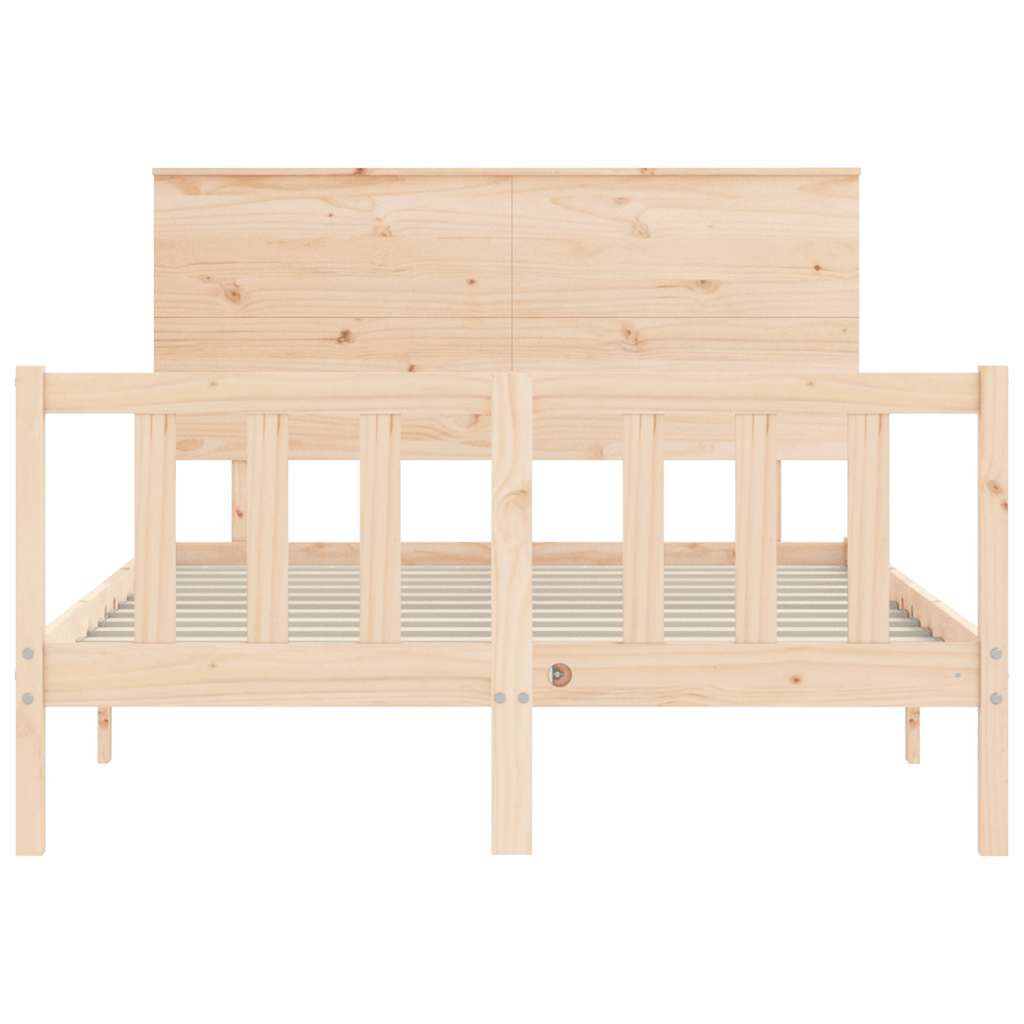 Bed Frame without Mattress 140x200 cm Solid Wood Pine