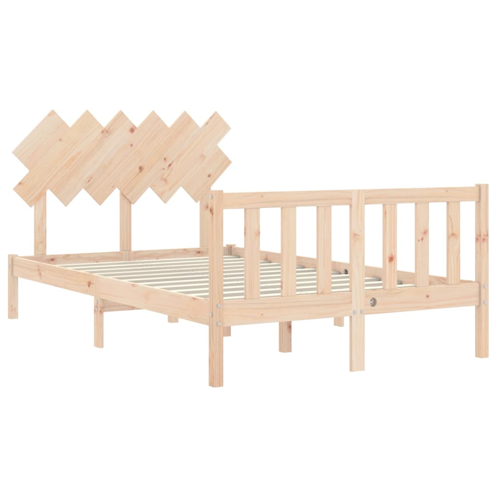 Bed Frame without Mattress Double Solid Wood Pine