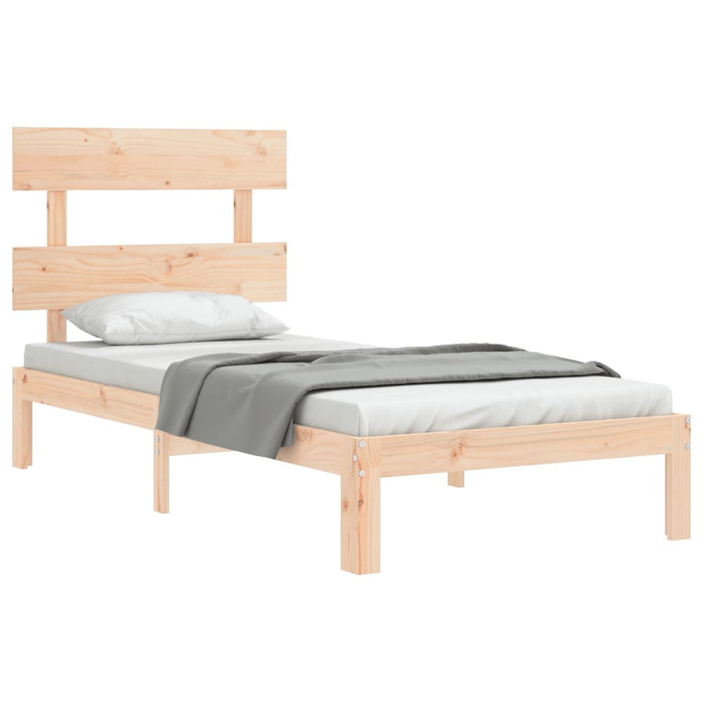 Bed Frame without Mattress Single Solid Wood Pine
