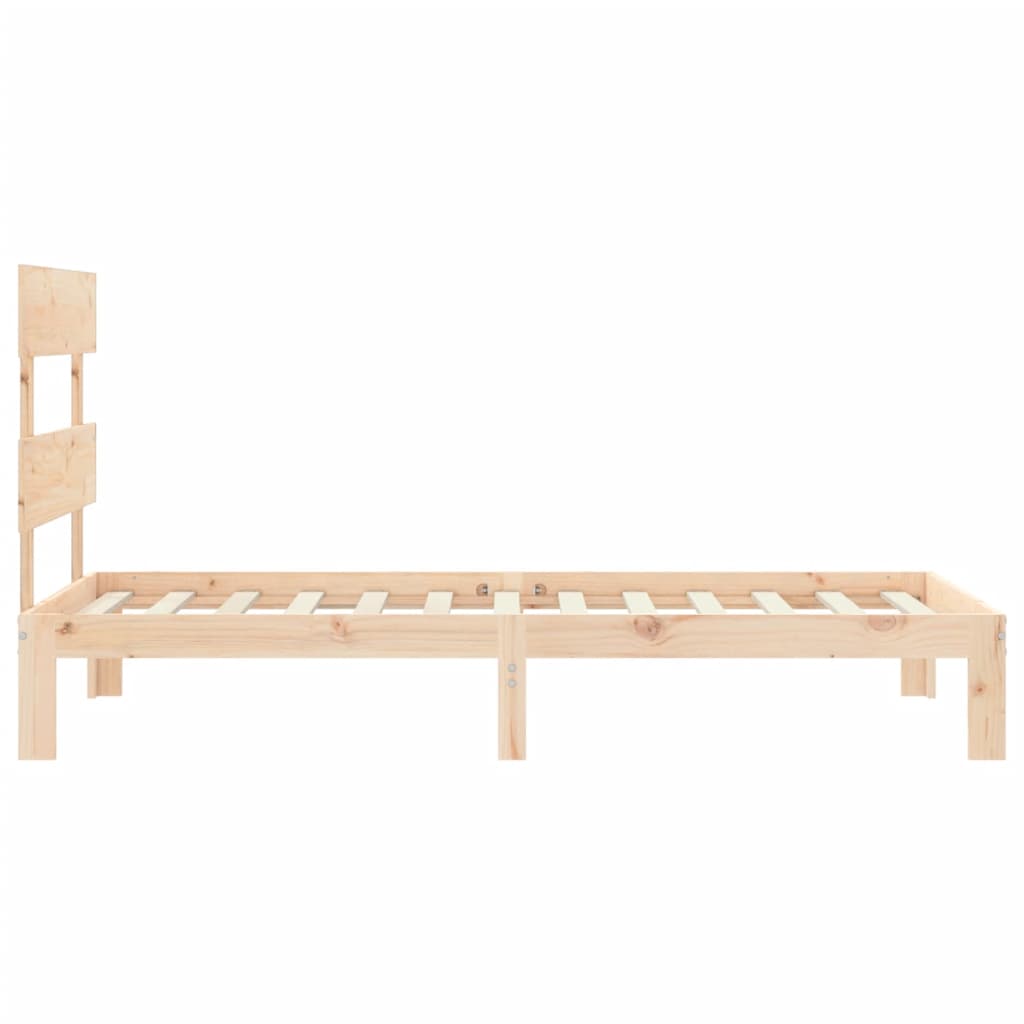 Bed Frame without Mattress Single Solid Wood Pine