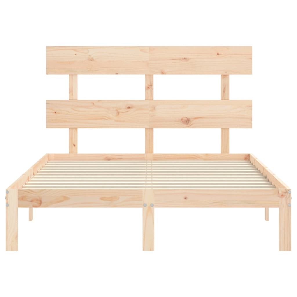Bed Frame without Mattress Small Double Solid Wood Pine