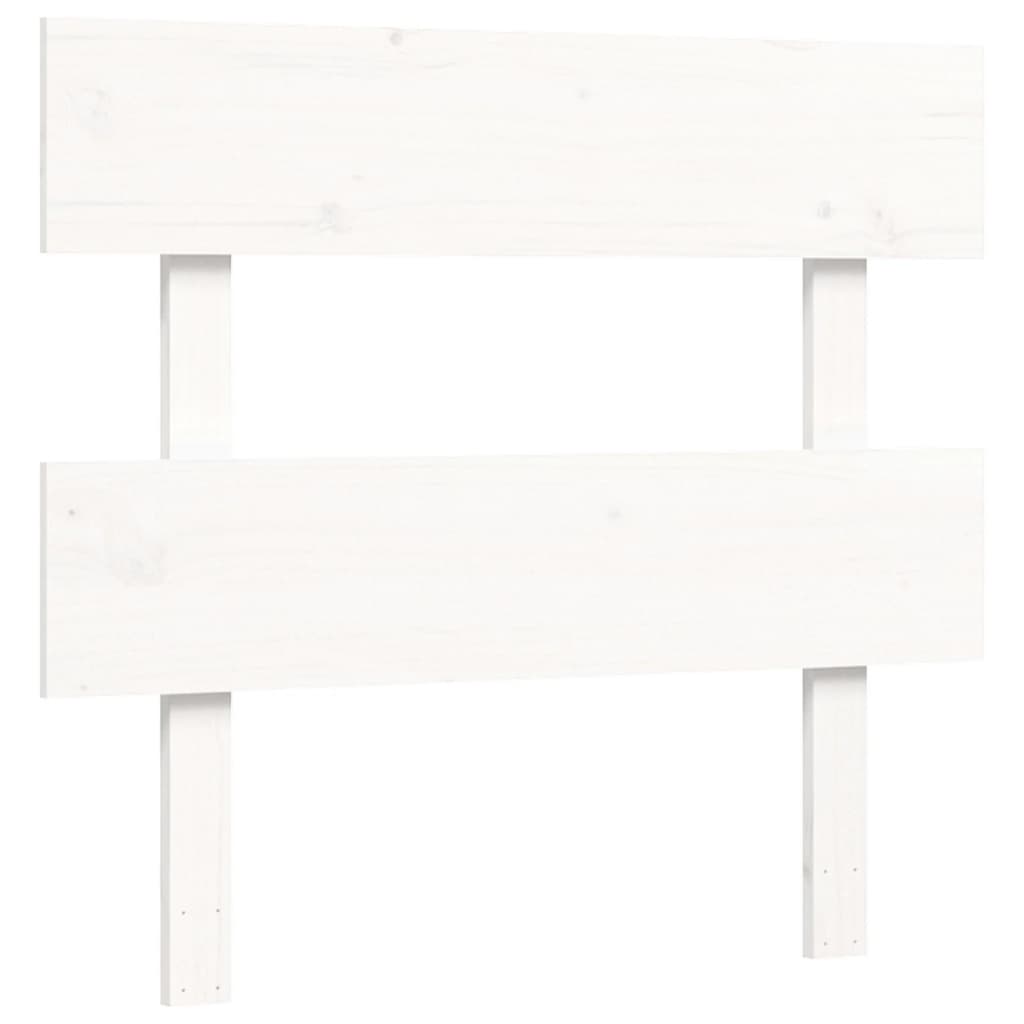 Bed Frame without Mattress White 100x200 cm Solid Wood Pine