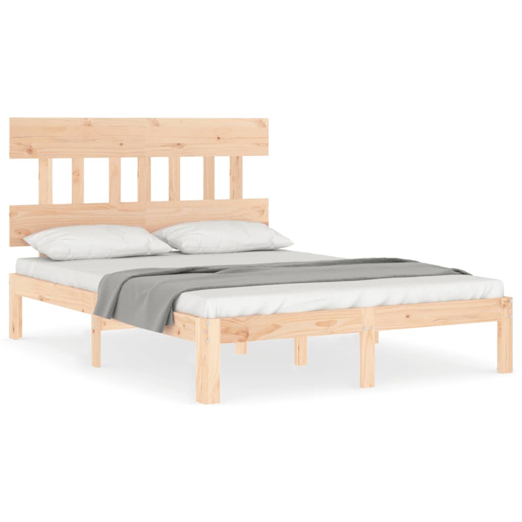 Bed Frame without Mattress 140x200 cm Solid Wood Pine