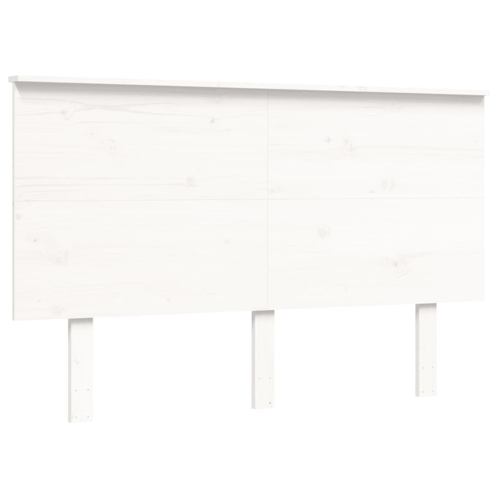 Bed Frame without Mattress White 140x190 cm Solid Wood Pine