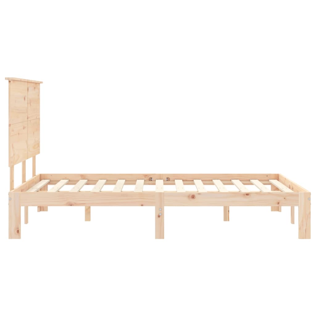 Bed Frame without Mattress 140x200 cm Solid Wood Pine