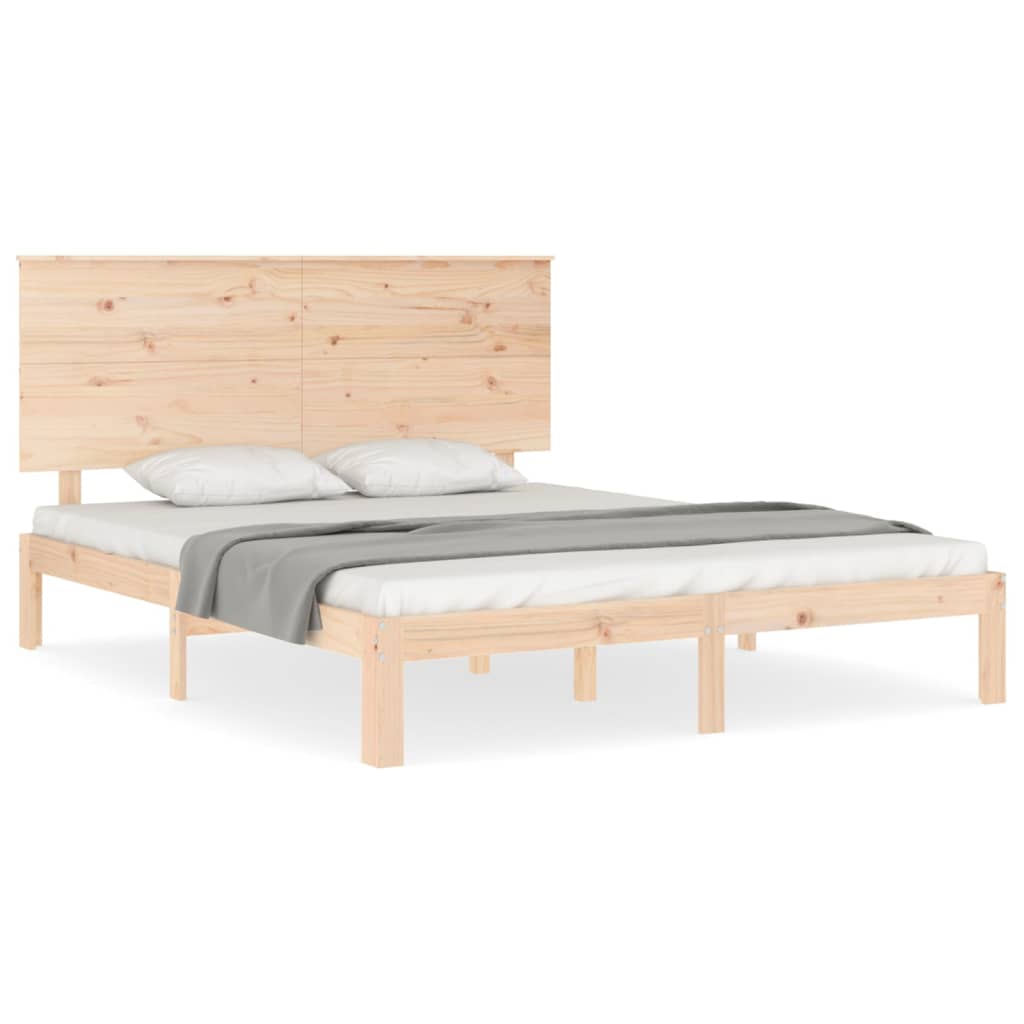 Bed Frame without Mattress 160x200 cm Solid Wood Pine
