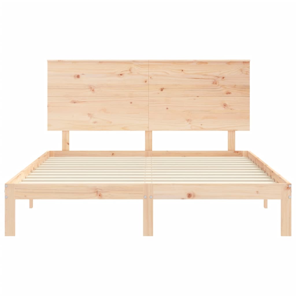 Bed Frame without Mattress 160x200 cm Solid Wood Pine