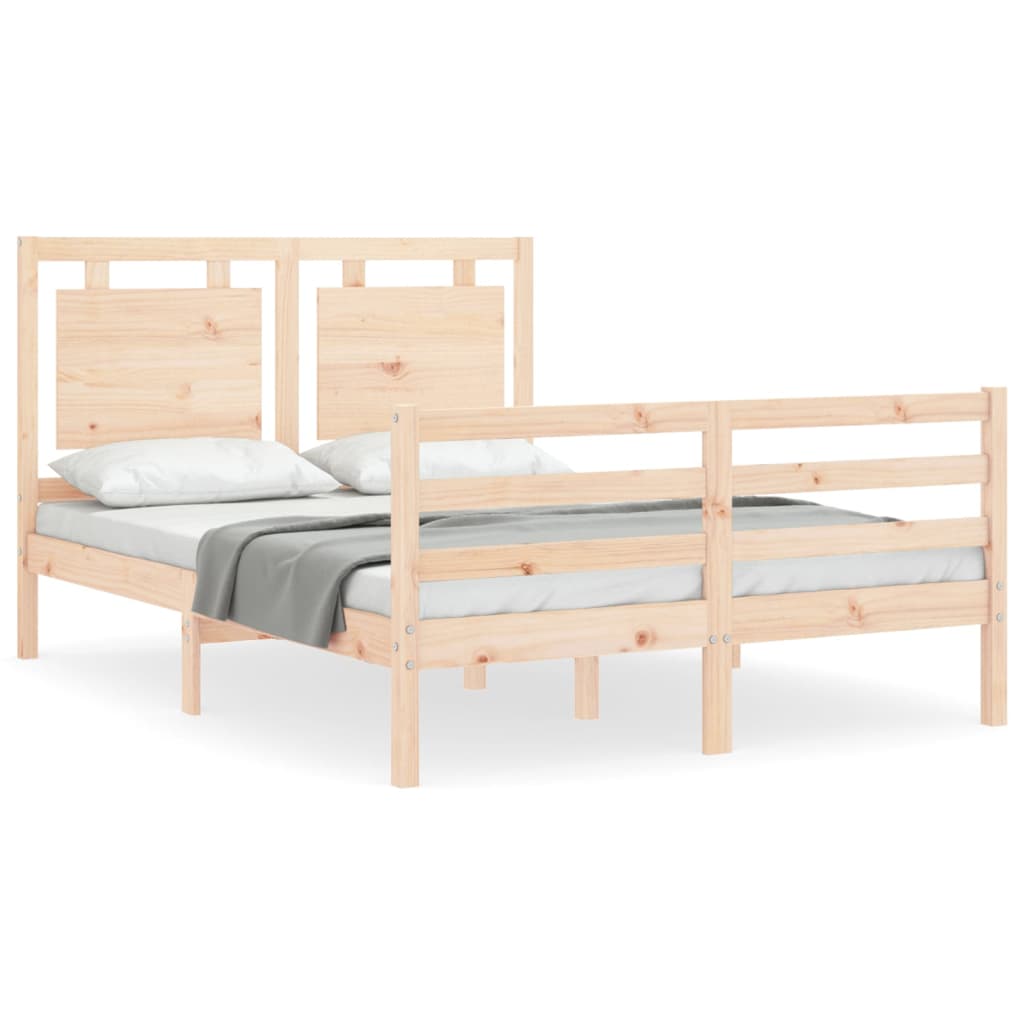Bed Frame without Mattress Small Double Solid Wood
