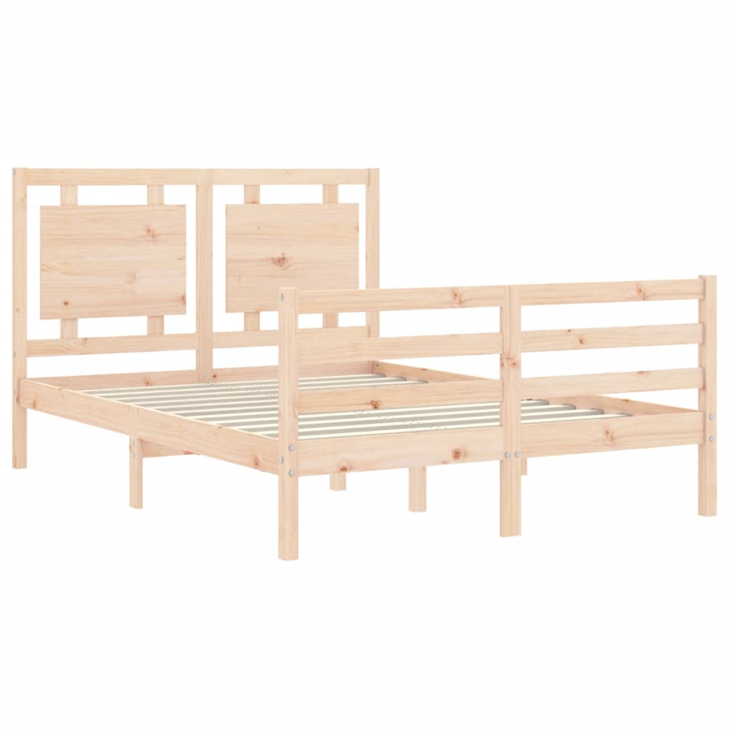 Bed Frame without Mattress Small Double Solid Wood