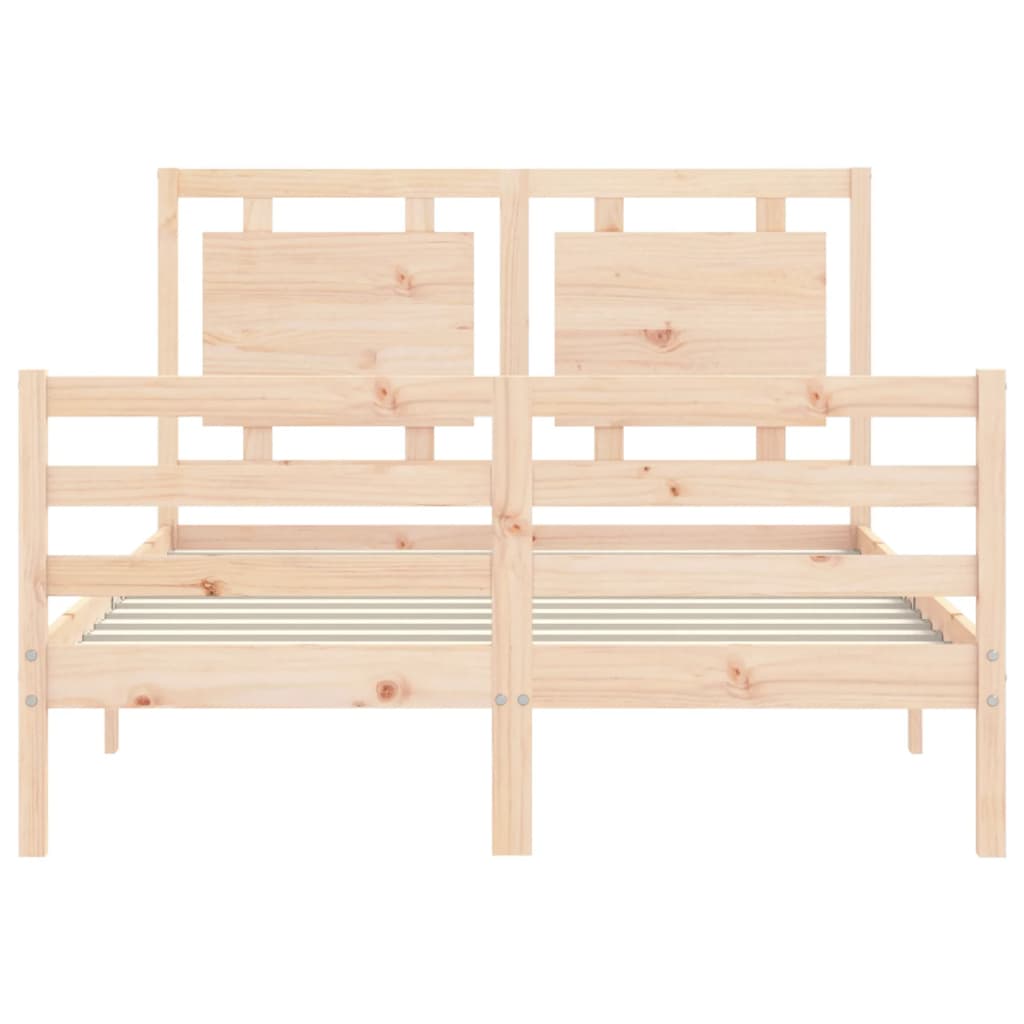 Bed Frame without Mattress Small Double Solid Wood