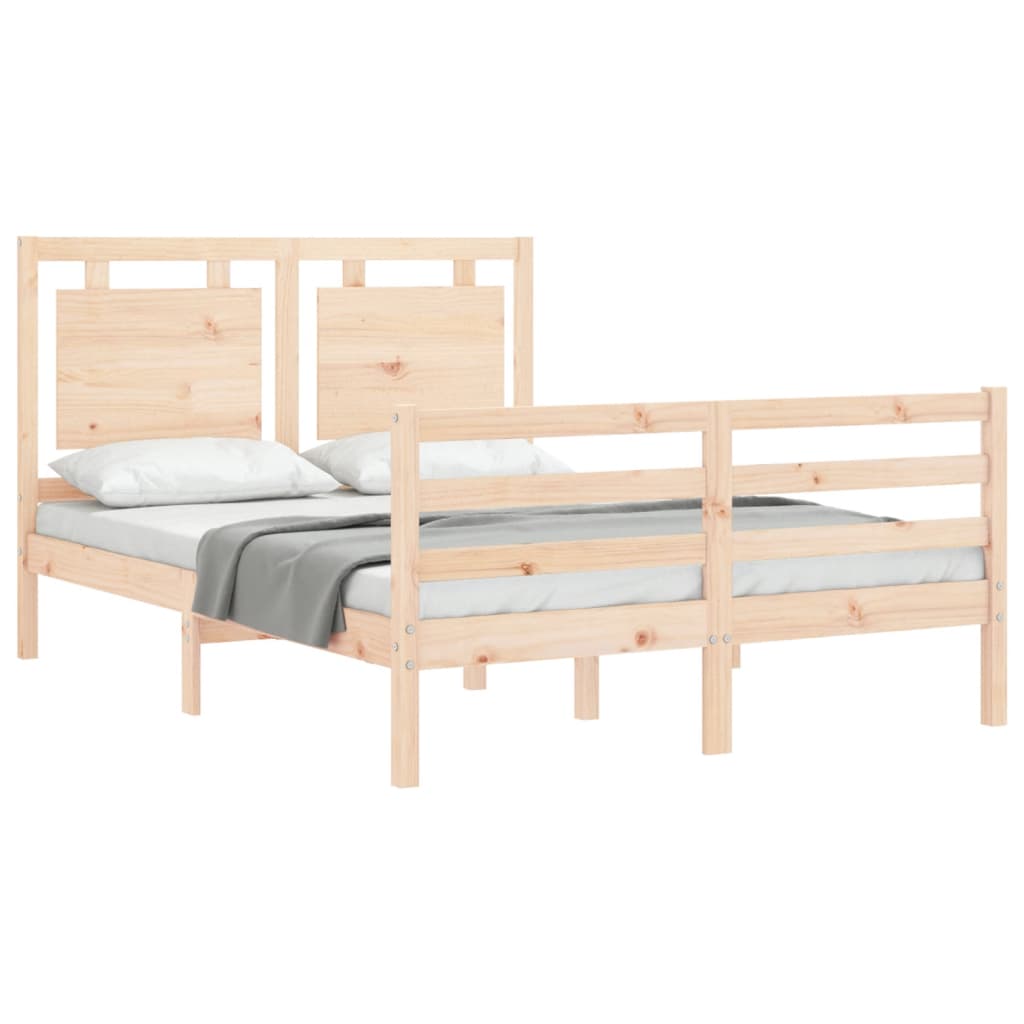Bed Frame without Mattress 140x200 cm Solid Wood