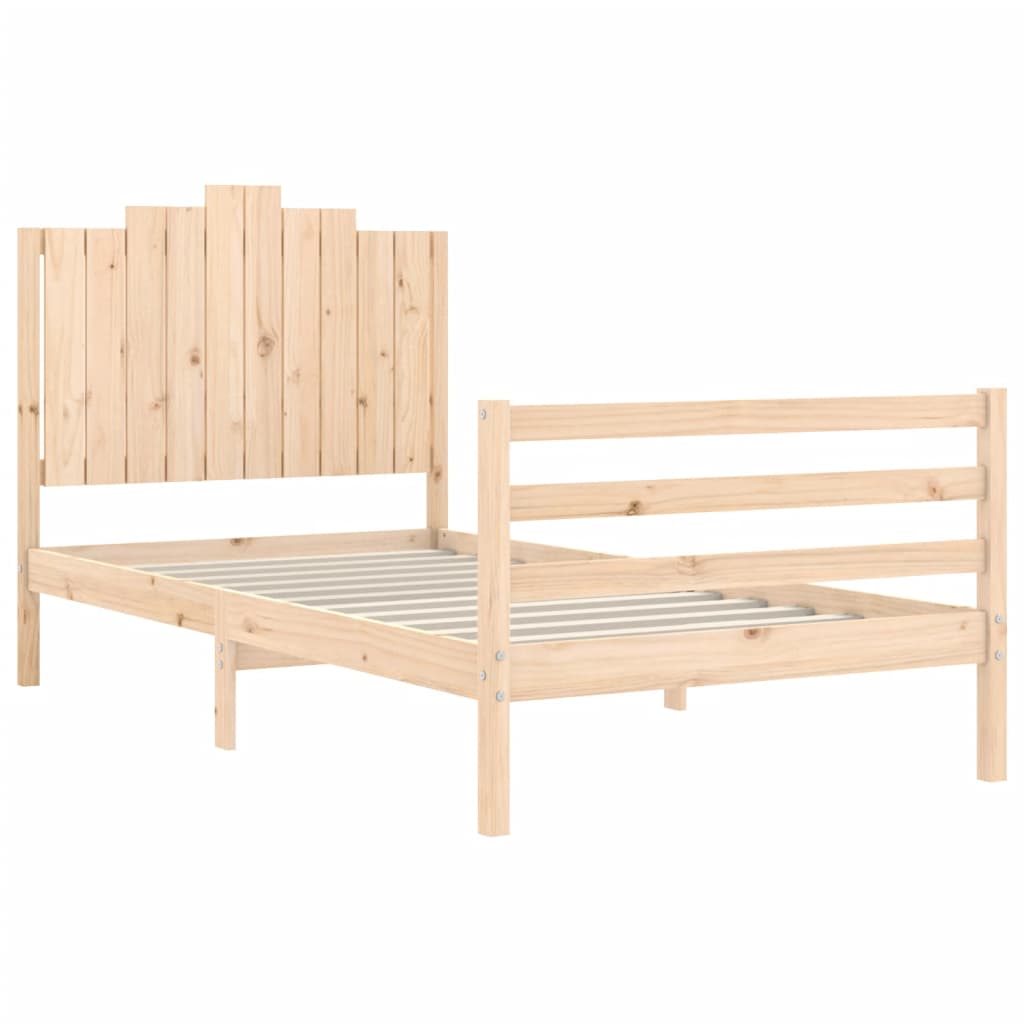 Bed Frame without Mattress 100x200 cm Solid Wood