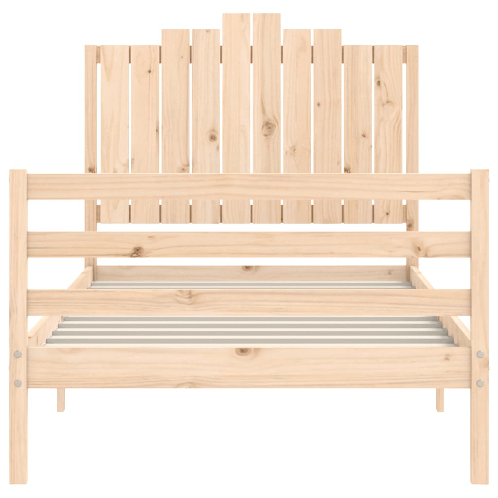 Bed Frame without Mattress 100x200 cm Solid Wood