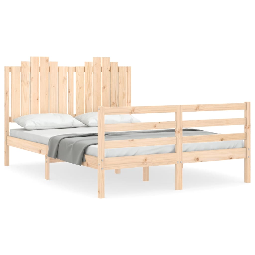 Bed Frame without Mattress 140x200 cm Solid Wood