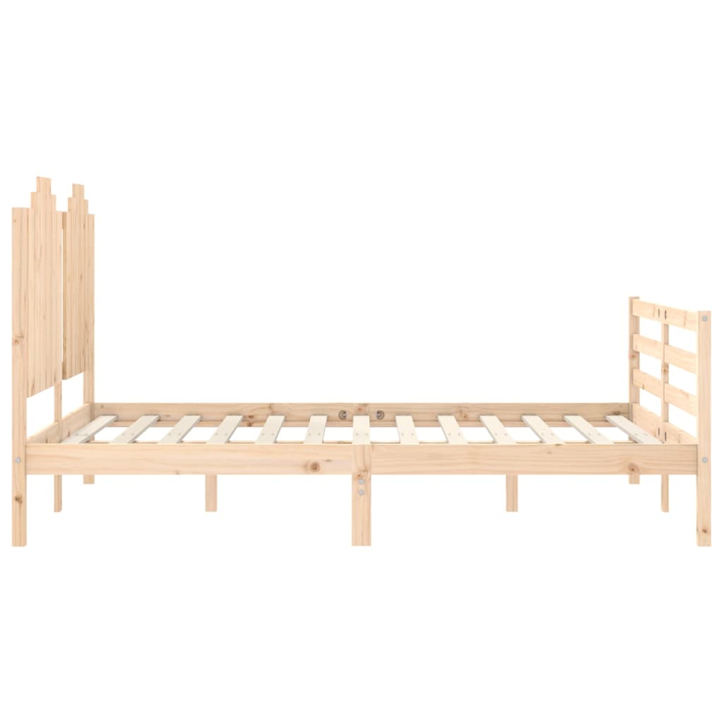 Bed Frame without Mattress 140x200 cm Solid Wood