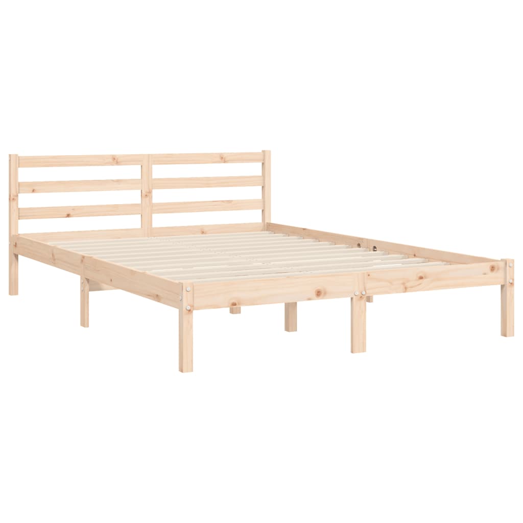Bed Frame without Mattress 140x200 cm Solid Wood
