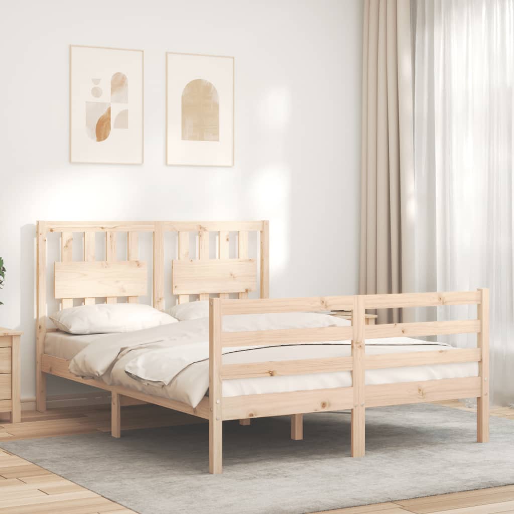 Bed Frame without Mattress 120x200 cm Solid Wood