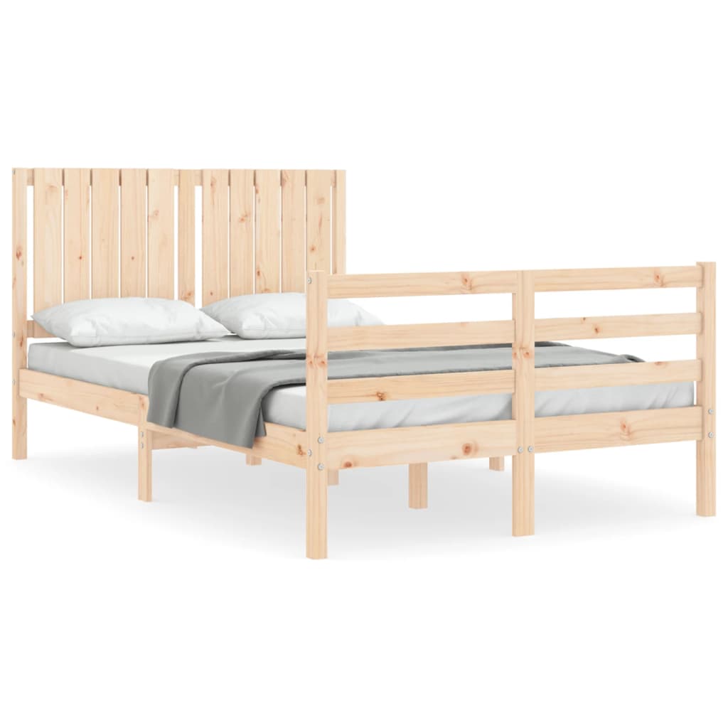 Bed Frame without Mattress Small Double Solid Wood