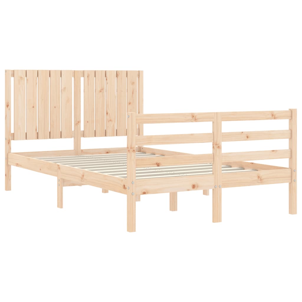 Bed Frame without Mattress Small Double Solid Wood