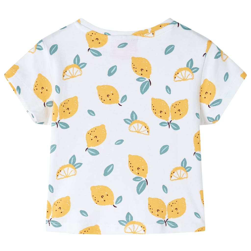 Kids't-Shirt With Tie Hem Ecru 92
