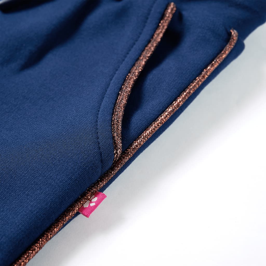 Kids' Pants With Drawstring Navy Blue 128