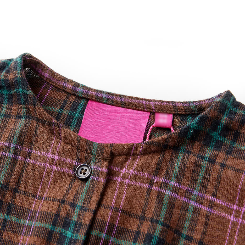 Kids' Dress With Long Sleeves Cognac 128