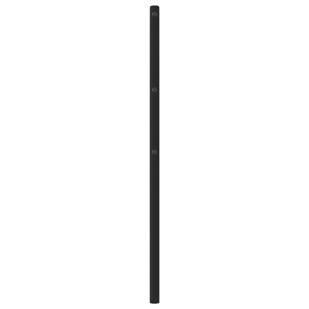 Metal Headboard Black 90 cm