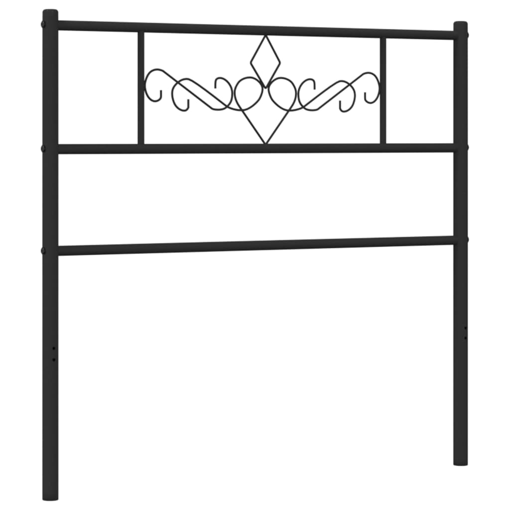 Metal Headboard Black 100 cm