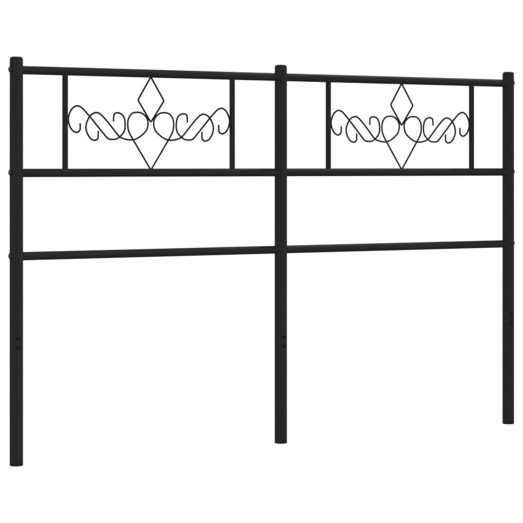 Metal Headboard Black 120 cm