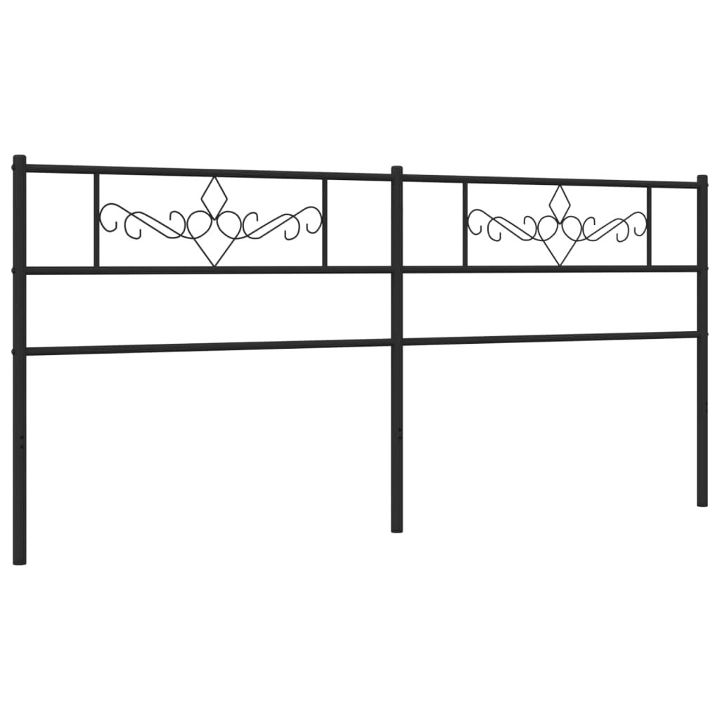 Metal Headboard Black 193 cm