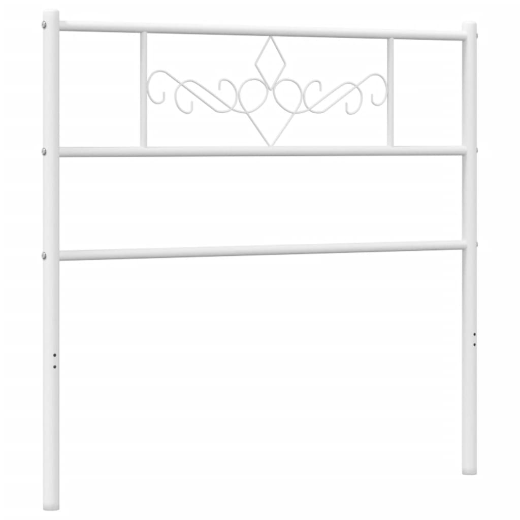 Metal Headboard White 75 cm
