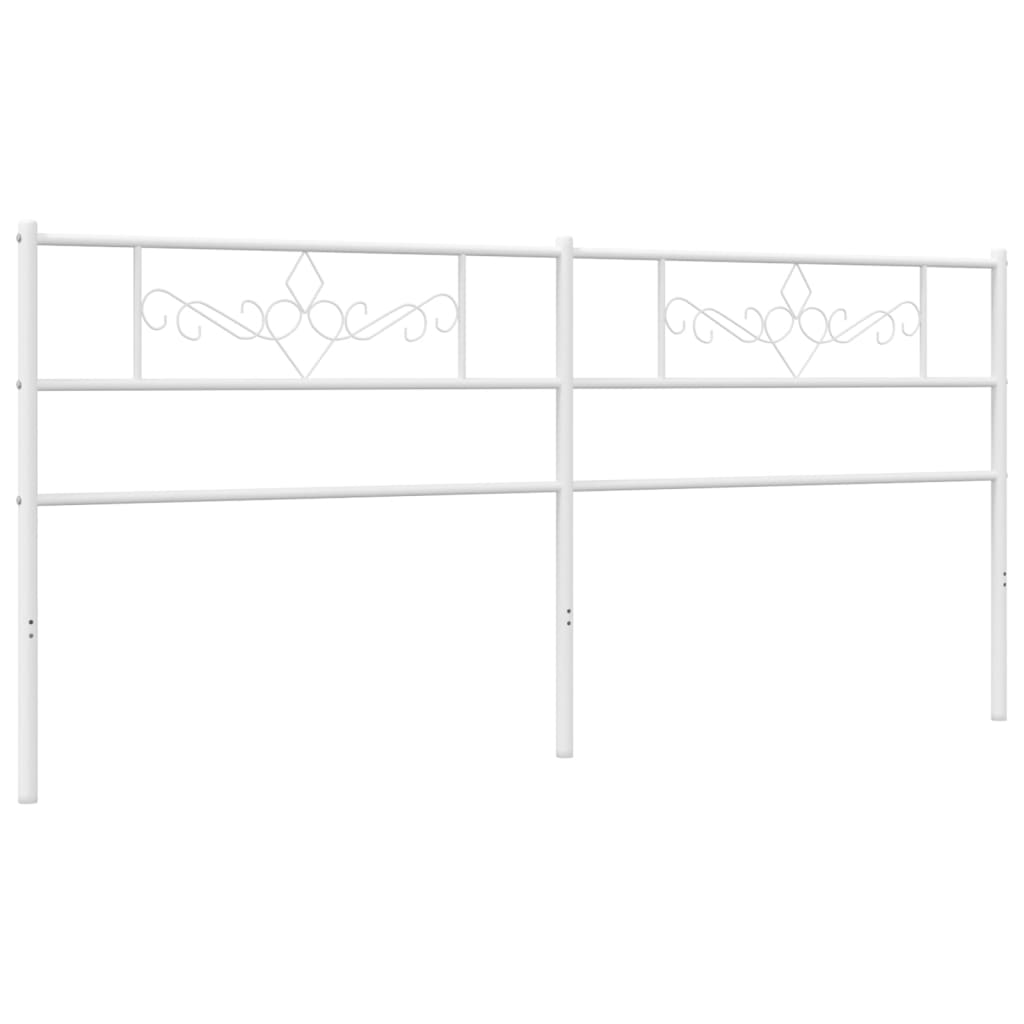 Metal Headboard White 180 cm