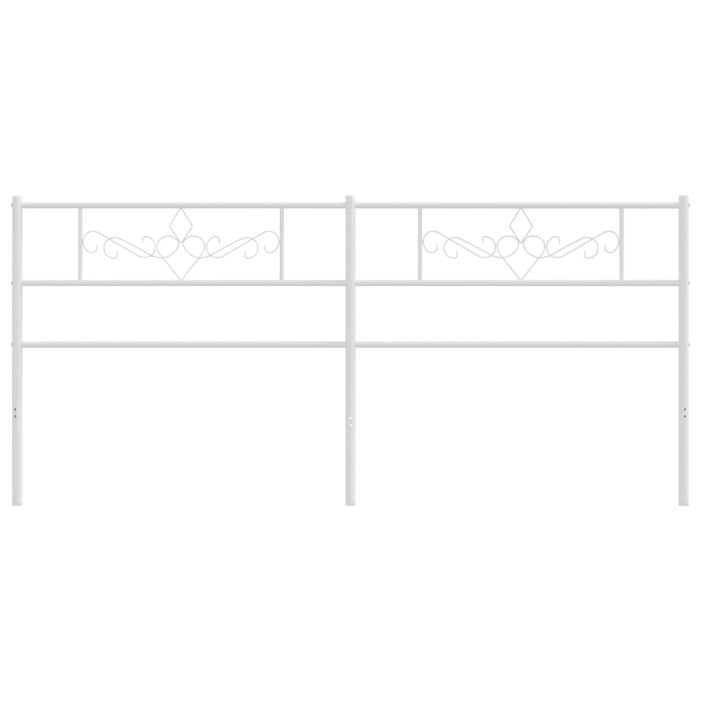 Metal Headboard White 193 cm