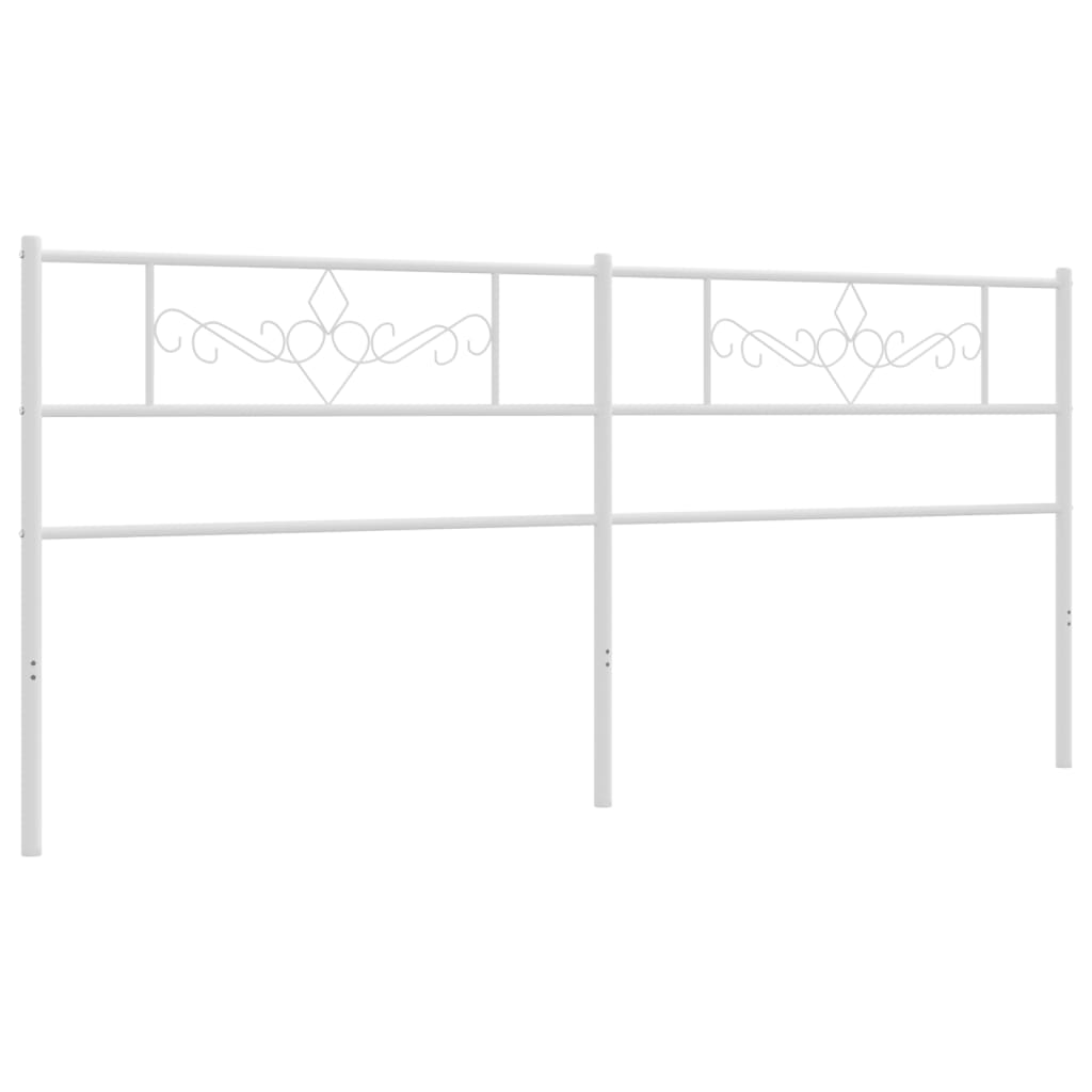 Metal Headboard White 193 cm