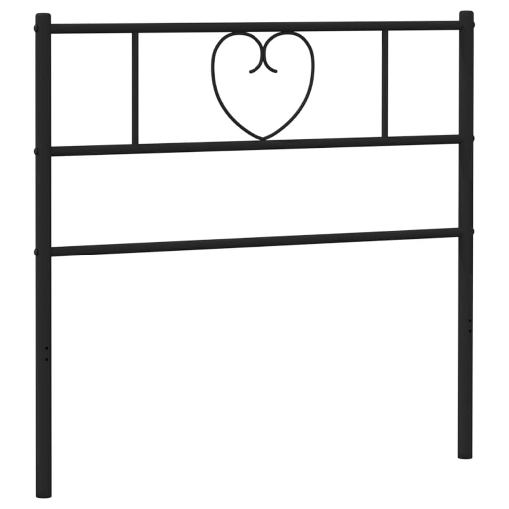 Metal Headboard Black 75 cm