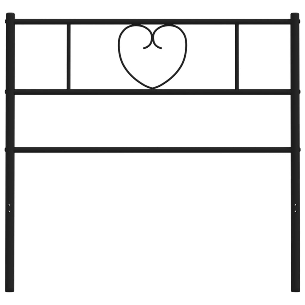 Metal Headboard Black 100 cm