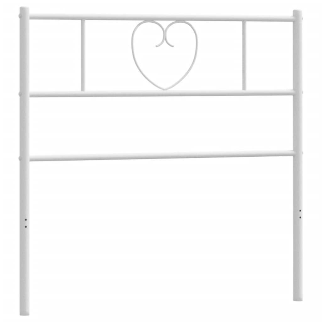 Metal Headboard White 75 cm