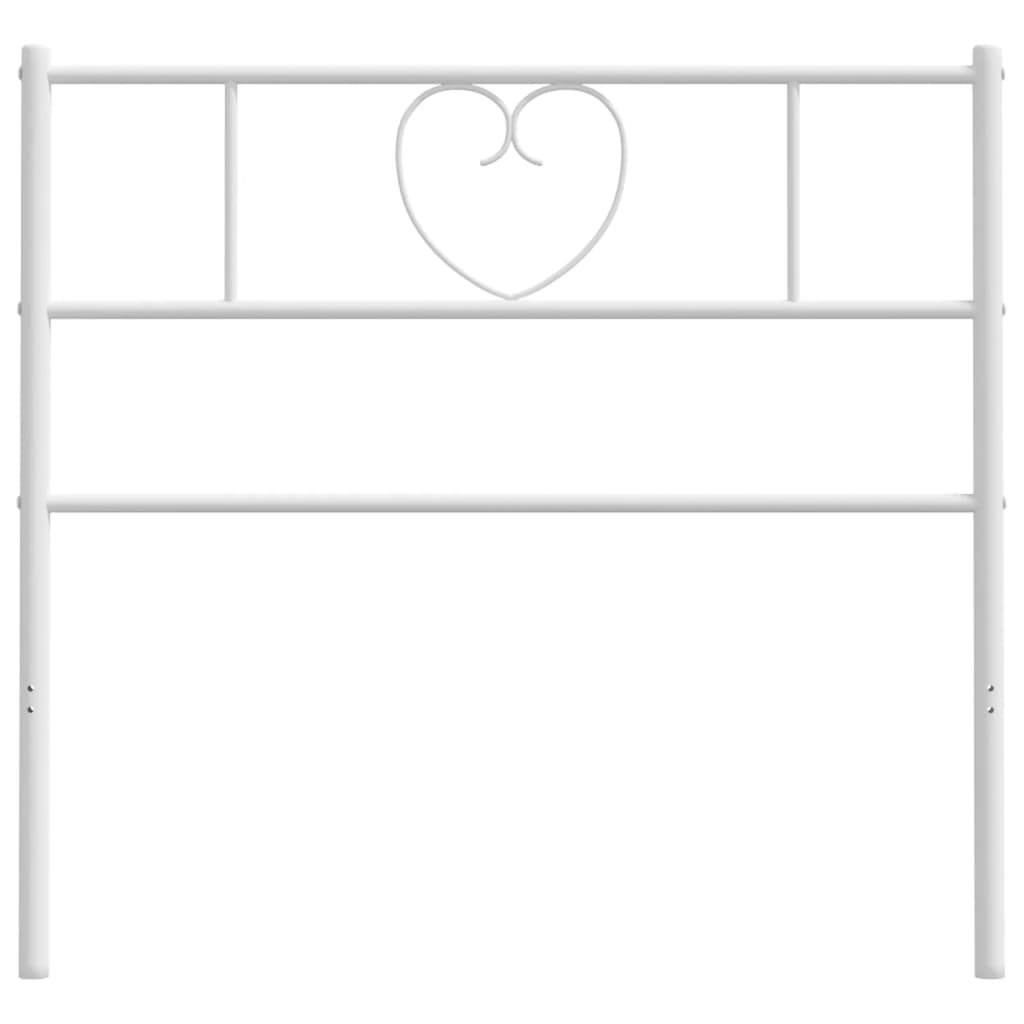 Metal Headboard White 75 cm