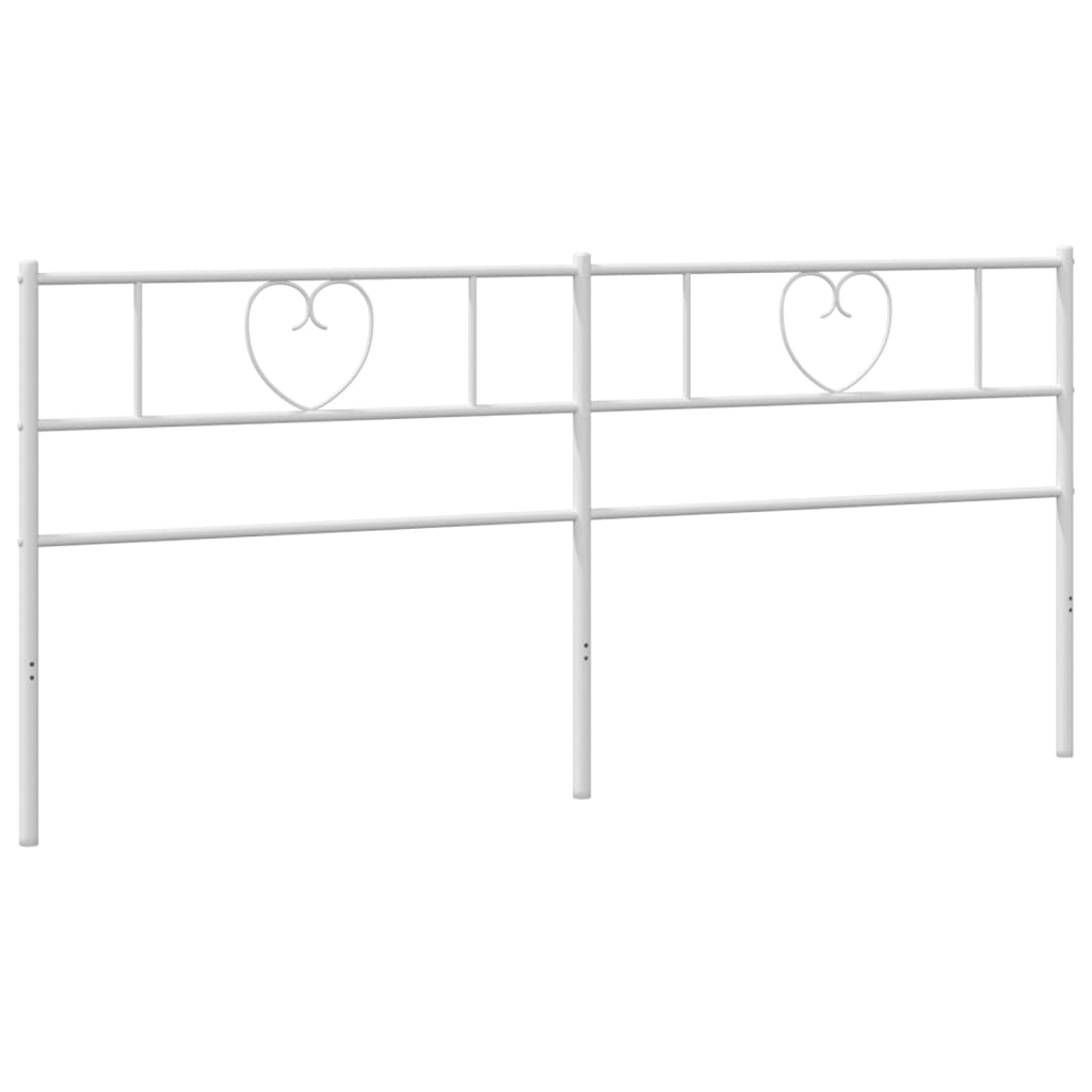 Metal Headboard White 193 cm