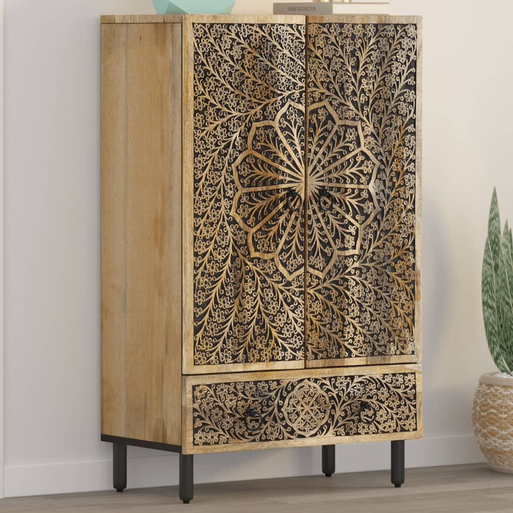 Highboard 60x33x100 cm Solid Wood Mango
