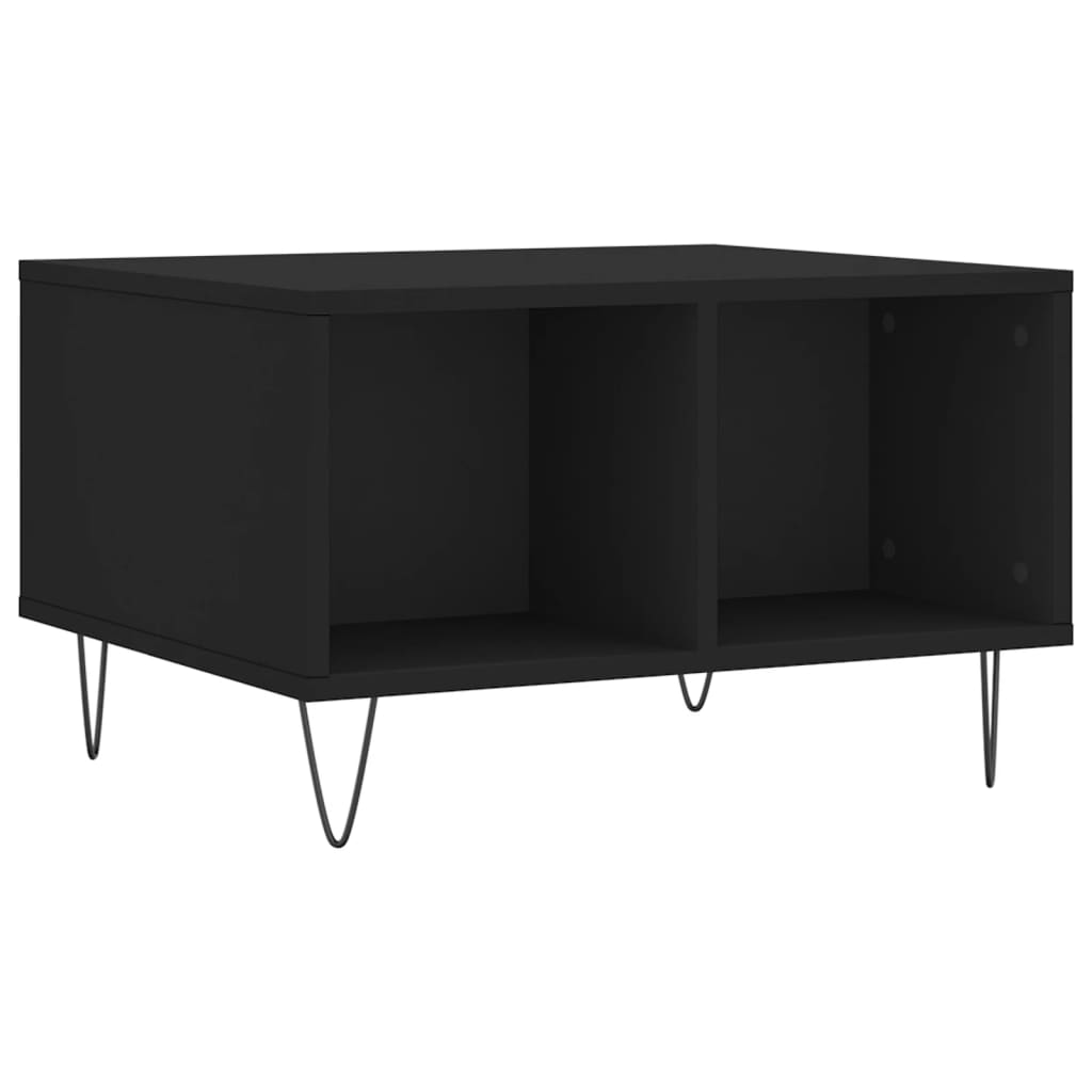 Coffee Table Black 60x50x36.5 cm Engineered Wood