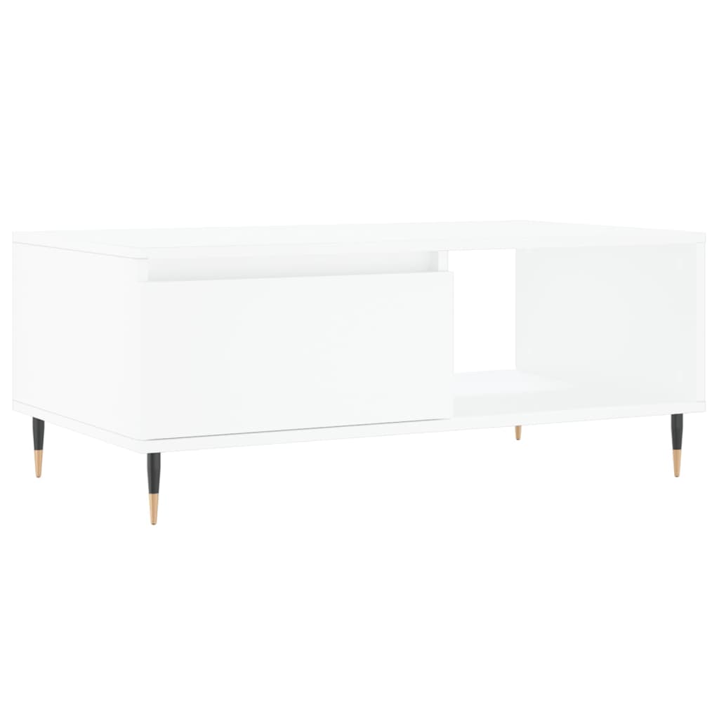 Modern Wooden Living Room Coffee Table With Drawer & Open Storage Space Wood