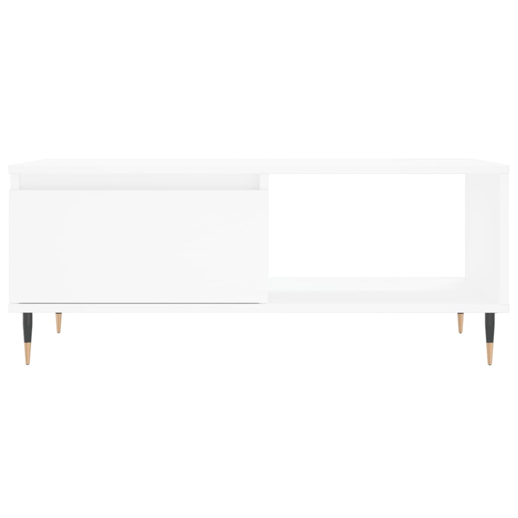 Modern Wooden Living Room Coffee Table With Drawer & Open Storage Space Wood