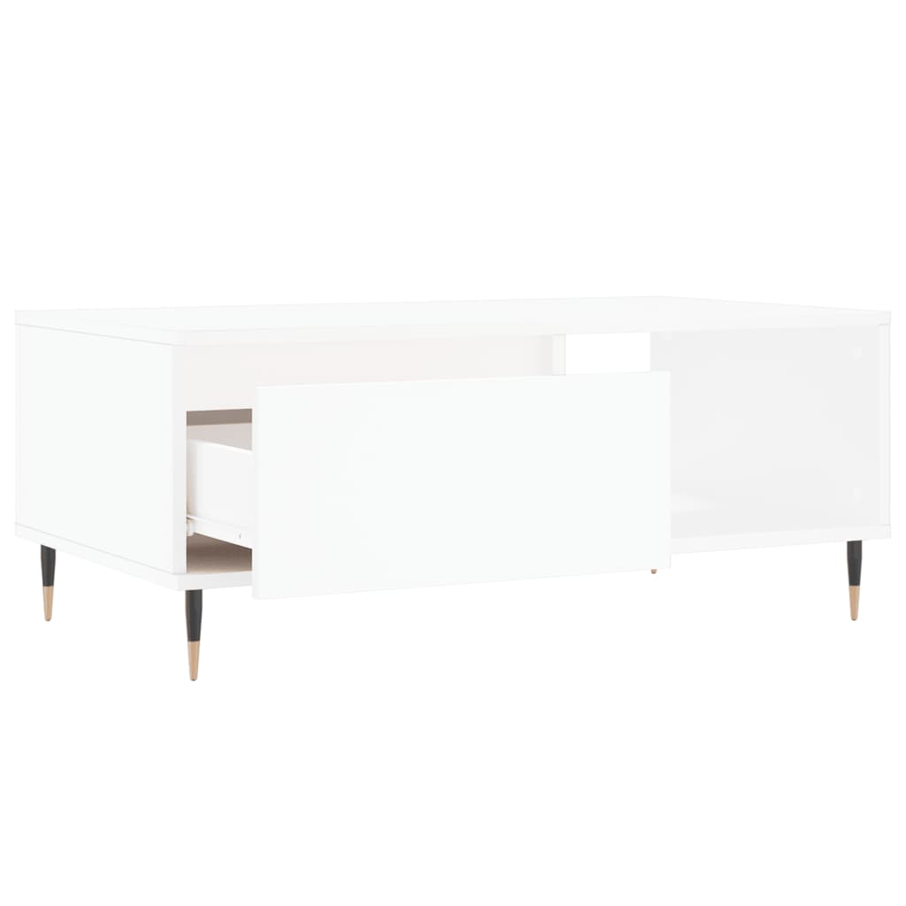 Modern Wooden Living Room Coffee Table With Drawer & Open Storage Space Wood