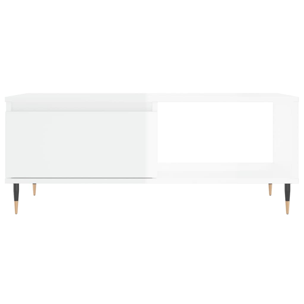 Modern Wooden Living Room Coffee Table With Drawer & Open Storage Space Wood